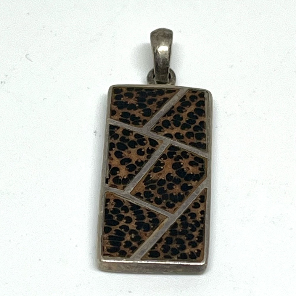 Vintage Leopard Skin Jasper on 925 Pendant